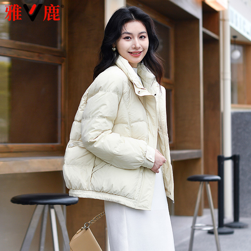 韩版短款轻薄羽绒服雅鹿休闲