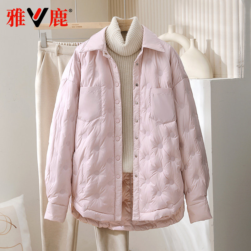 韩版中长款早春羽绒服