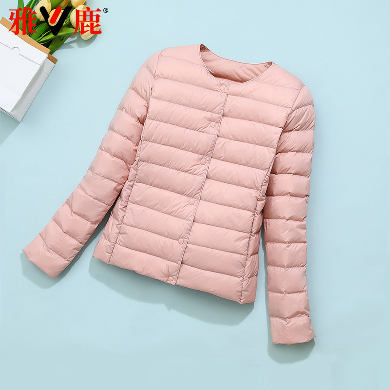 雅鹿正品2026新款轻薄款羽绒服女短款羽绒内胆内搭中老年薄款外套
