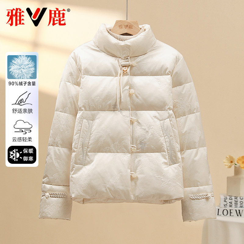 清冷气质短款立领保暖防风羽绒服