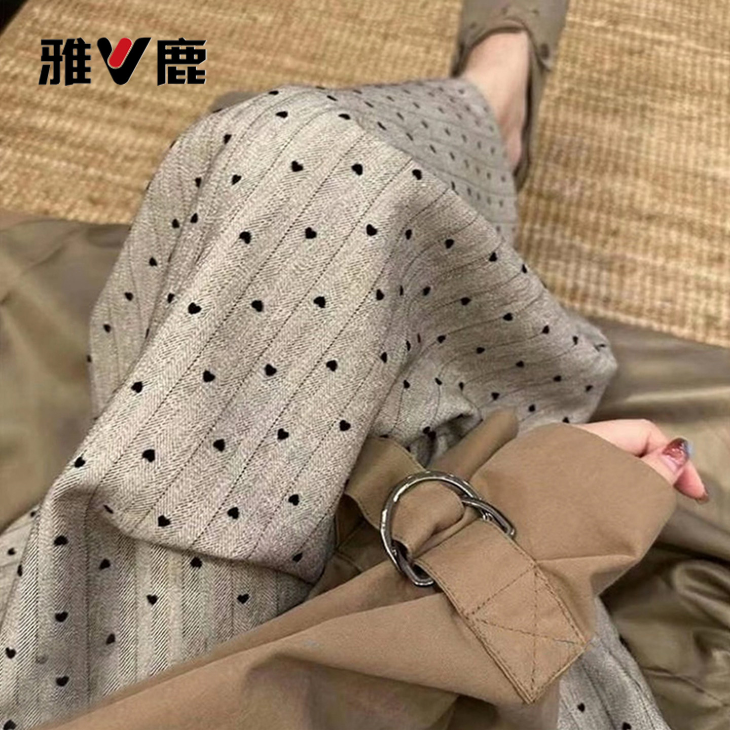 雅鹿2026夏百搭休闲垂感阔腿裤女