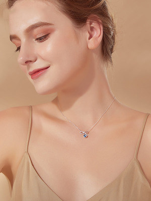 小众2020年华洛蝴蝶结项链女新款感纯锁骨链银施世奇轻奢小众设计