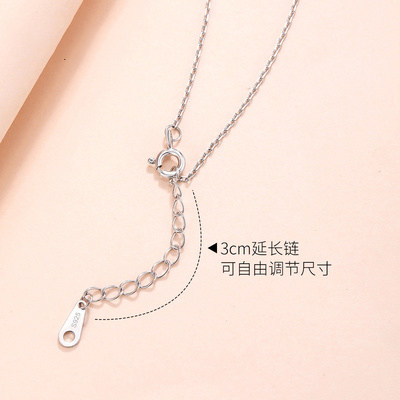 小众月光神秘项链珍珠元素女纯银洛世奇月亮采用设计感施华锁骨链
