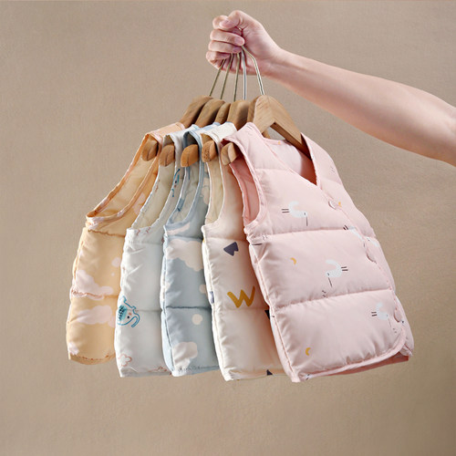 宝宝A类新国标90绒羽绒马甲