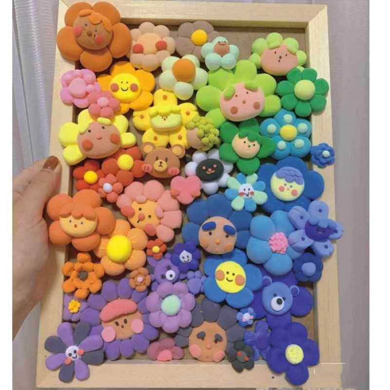 粘土diy材料包花束手工超轻自制粘土捏泥巴花泥花