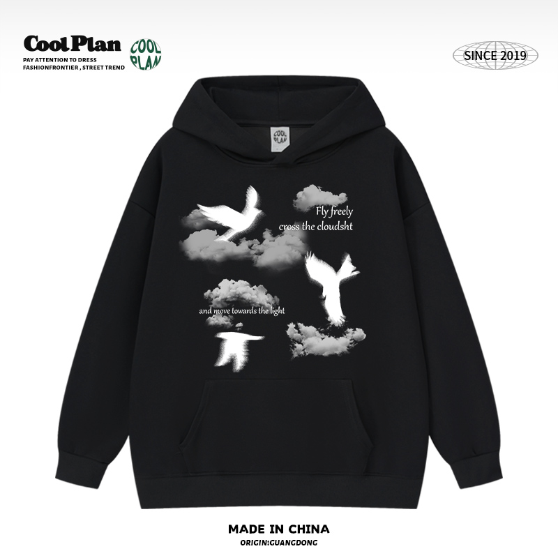 重磅连帽美式宽松卫衣