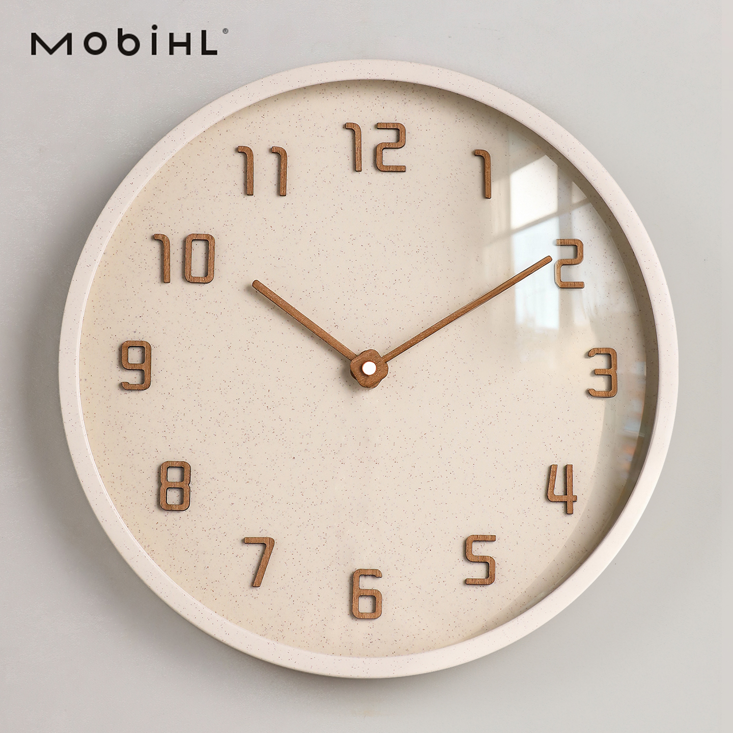 简约现代挂钟卧室静音钟表高级感