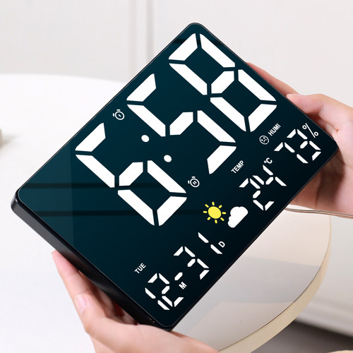 可遥控！多功能LED电子显示闹钟