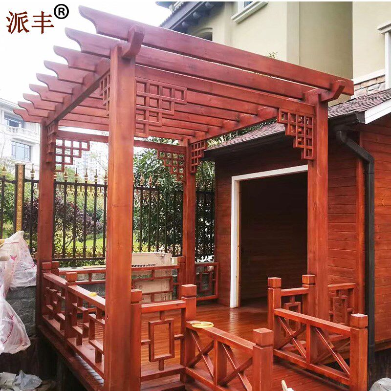 派丰葡萄架 庭院 防腐木户外凉亭长廊架碳化木爬藤花架简易遮雨棚|ruв категории основы строительных материалов, 木方, консерванта древесины - от Buy2taobao.com для оказания профессиональной услуги покупки агента Taobao