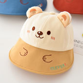 婴儿帽子春秋新款 遮阳帽男女宝宝棒球帽新生儿渔夫帽小月龄鸭舌帽