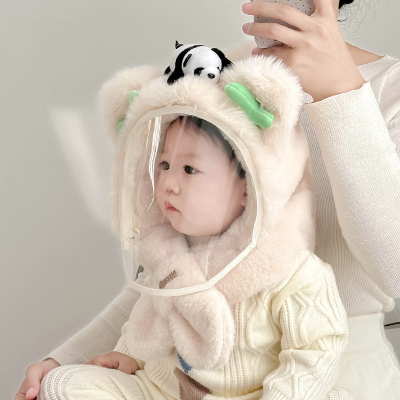 宝宝帽子秋冬季围巾一体帽防风面罩防飞沫婴儿抗寒防护小熊儿童冬,童装/婴儿装/亲子装,帽子,淘宝优惠券,粉丝福利购,淘宝优惠卷