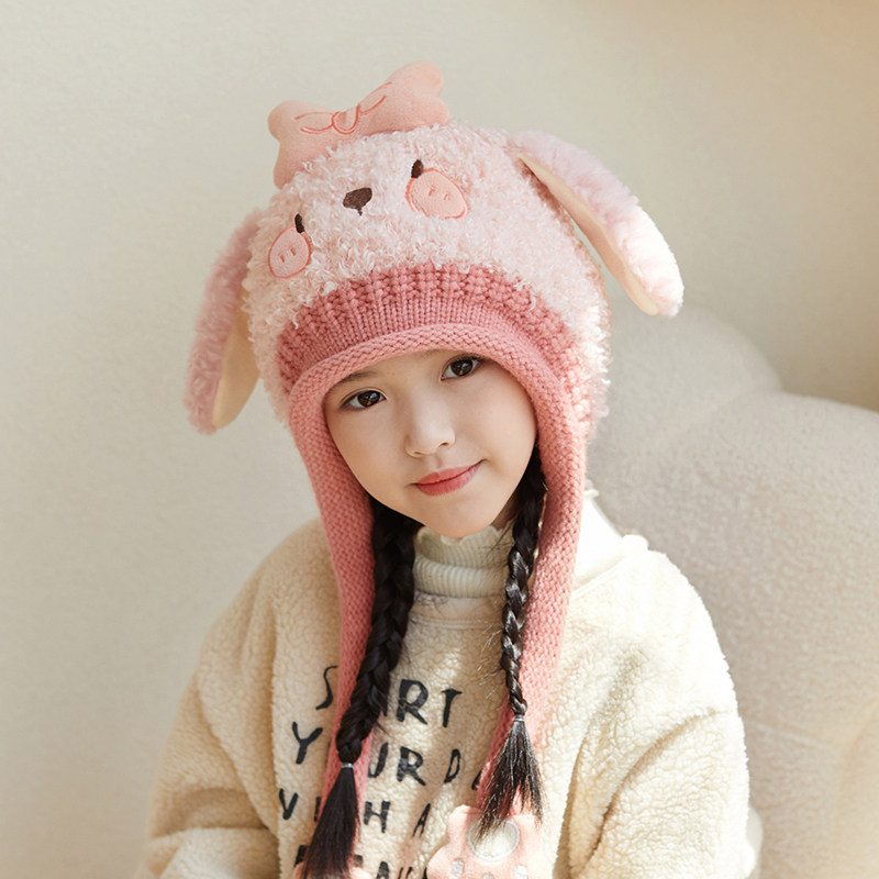 儿童帽子秋冬款毛绒帽男童女童可爱超萌套头帽冬季加厚保暖护耳帽,童装/婴儿装/亲子装,帽子,淘宝优惠券,粉丝福利购,淘宝优惠卷