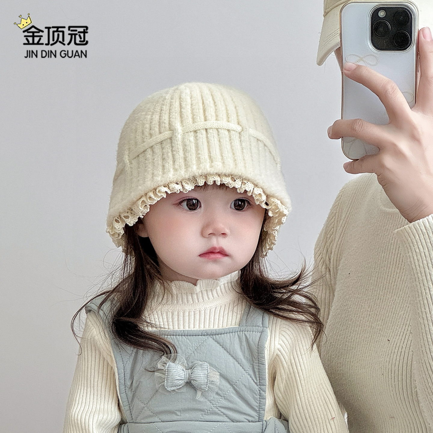韩版儿童渔夫帽保暖毛线帽