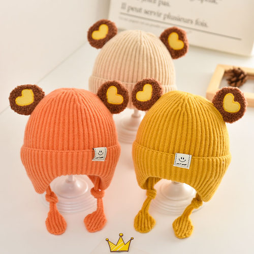 可爱超萌韩版婴幼秋冬天女童帽子