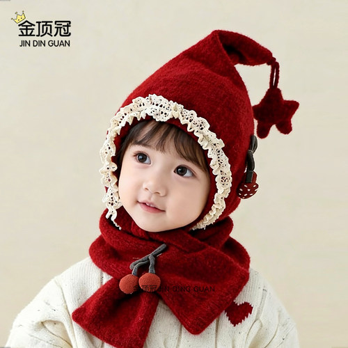 宝宝帽子秋冬毛线帽保暖外出包头