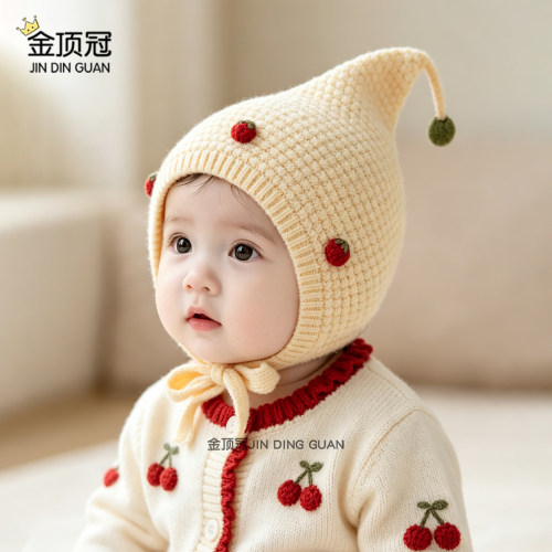 女宝宝毛线帽可爱超萌秋冬季
