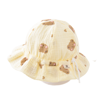 宝宝遮阳防晒可爱超萌帽子金顶冠