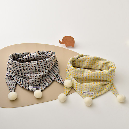 儿童围巾秋冬季防风围脖女孩外出保暖三角巾宝宝百搭脖套男童女童