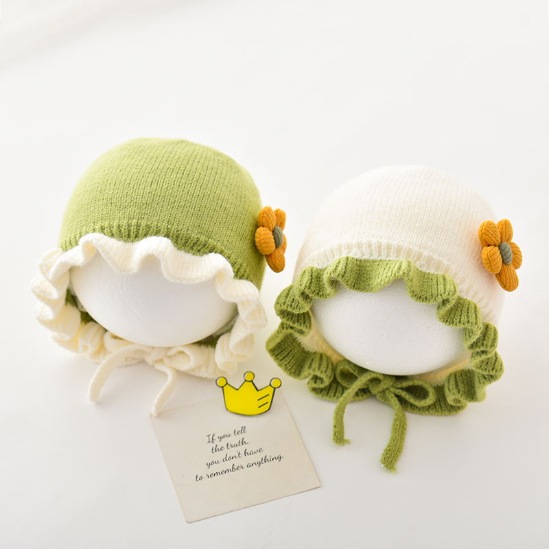 金顶冠旗舰店公主毛线帽