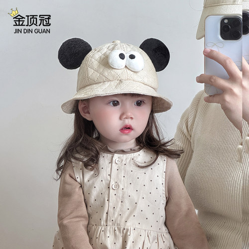 婴儿帽子春秋款可爱女童渔夫帽