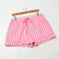 Quần ngủ sọc ngắn Quần short nữ nhà mỏng vải mùa hè Quần nóng ngủ quần rộng Quần cotton cỡ lớn - Quần tây quần đùi nữ