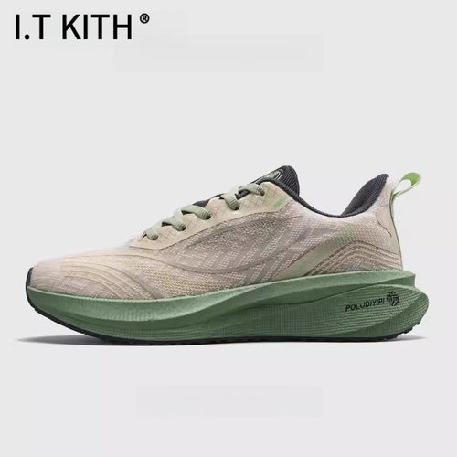 I.T KITH联名款男碳板跑鞋透气新款爆米花减震软底马拉