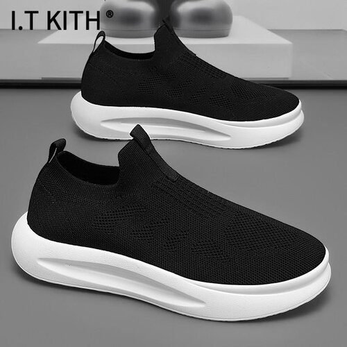 I.T KITH男鞋夏季透气飞织网面男士轻便软底休闲百搭布鞋懒人