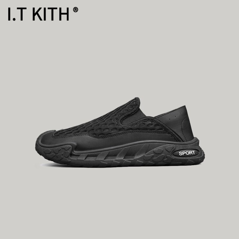 I.T KITH2025夏季新款男鞋子透气网布鞋休闲懒人鞋男士网鞋一