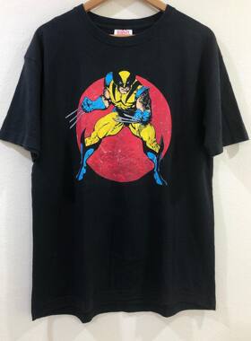 Wolverine金刚狼 美式古着Vintag复古短袖T恤oversize金刚狼vtg款
