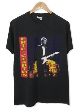 美式古着vintage Eric Clapton埃里克克莱普顿嘻哈风圆领短袖T恤