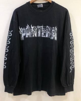 美式古着vintage 潘多拉乐队PANTERA美式复古oversize长袖T恤潮牌