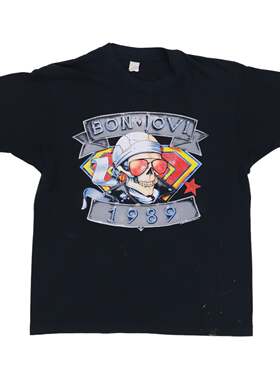 美式古着Vintag 邦乔维短袖T恤宽松休闲Bon Jovi We Back Kickin