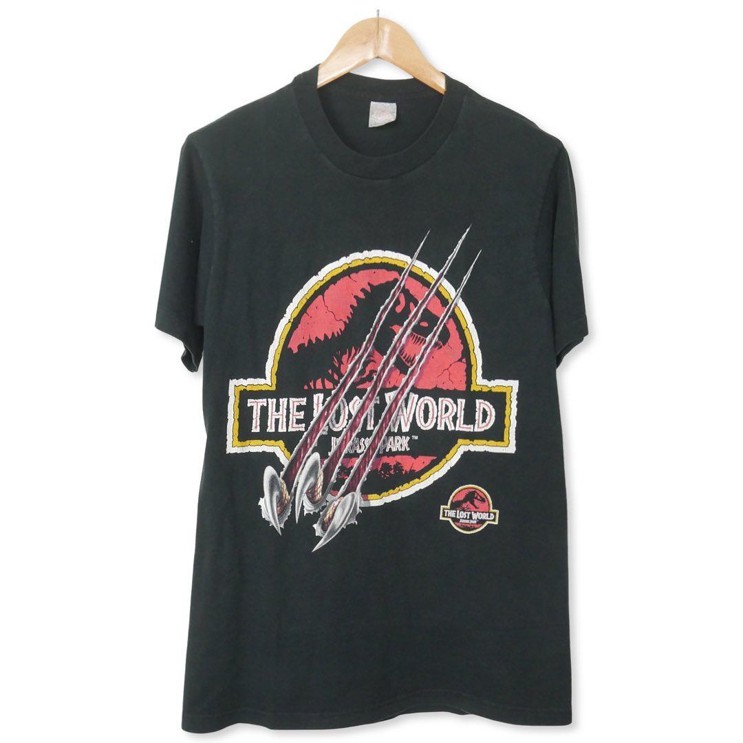 美式古着vintage Jurassic Park侏罗纪公园T恤宽松大码复古风短袖