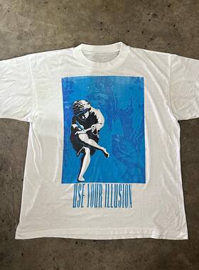 枪炮与玫瑰GunsNRoses青春流行超火短袖T恤大码设计感休闲宽松