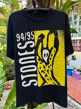 美式古着vintage The​ Rolling​ Stones​宽松创意短袖高街T恤
