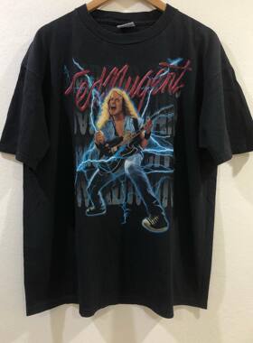 美式古着Vintage 复古 Ted Nugent 90年代电动巡回赛高街宽松T恤