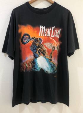 美式古着Vintag地狱蝙蝠 Jim Steinman 肉卷vtg短袖美式重磅T恤衫