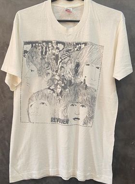 美式古着vintage The Beatles披头士乐队复古重磅短袖宽松大码T恤