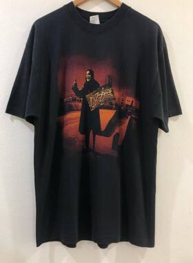 美式古着Vintag ozzfes1998重金属音乐节短袖T恤嘻哈摇滚大码宽松