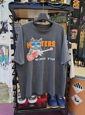 美式古着Vintage 世界巡演HOOTERS 90's WORLD TOUR潮牌男女T恤