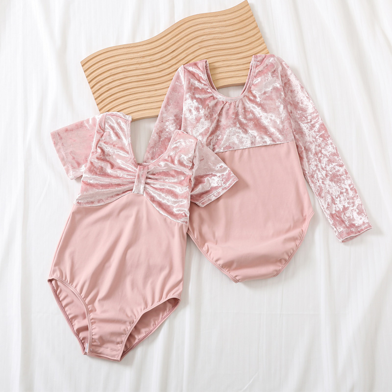 兔狸狸金丝绒舞蹈服长袖短袖