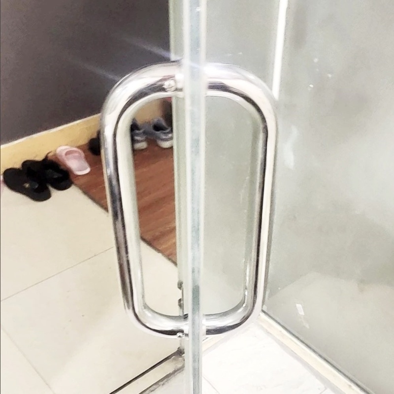 不锈钢手柄玻璃门拉手O型简约加厚门把手五金推拉淋浴扶手移门
