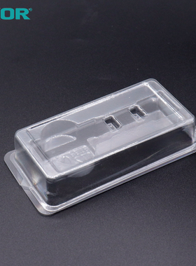SFP光模块吸塑防静电盒单只装PET材质通用款包装塑料收纳盒SFP 电口SFP+ 10G GEPON透明塑料盒装对折盒