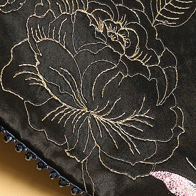 刺绣蝶恋花小茶h席中式禅意茶桌垫布轻奢隔热垫子壶垫杯垫茶道配