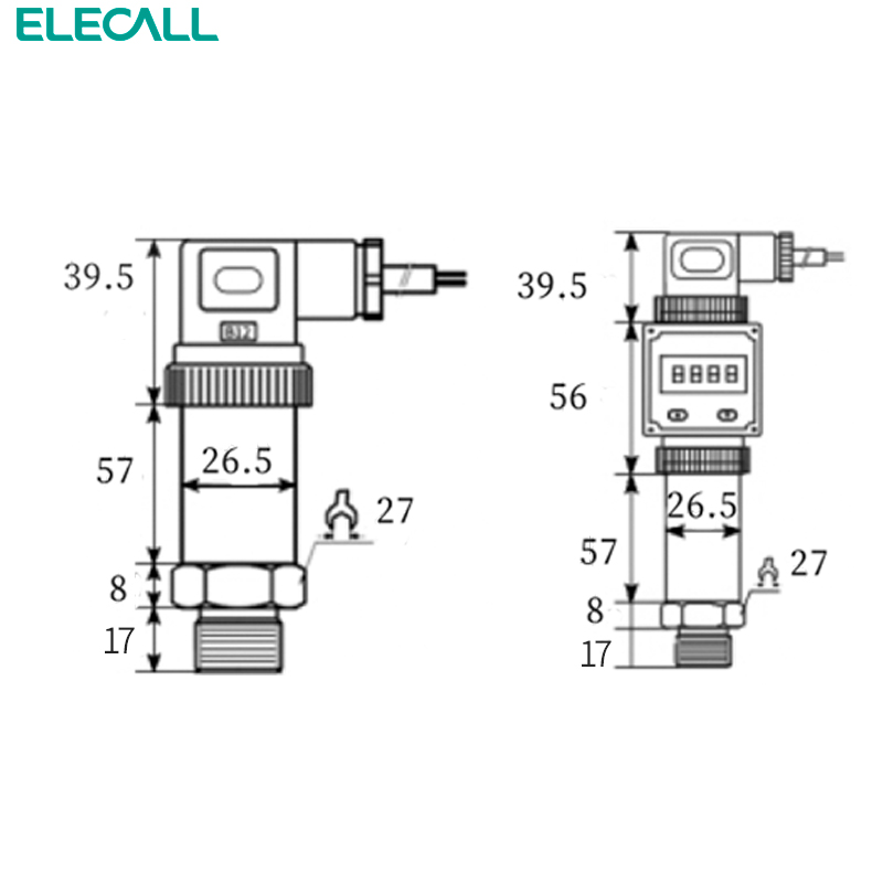 玻璃微熔芯体压力变送器应变溅射薄膜传感数显485通讯4-20Wma 0-5