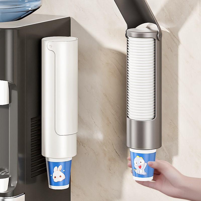 不锈钢一次性杯子取杯器壁挂式y高级纸杯架饮水机放水杯收纳置物