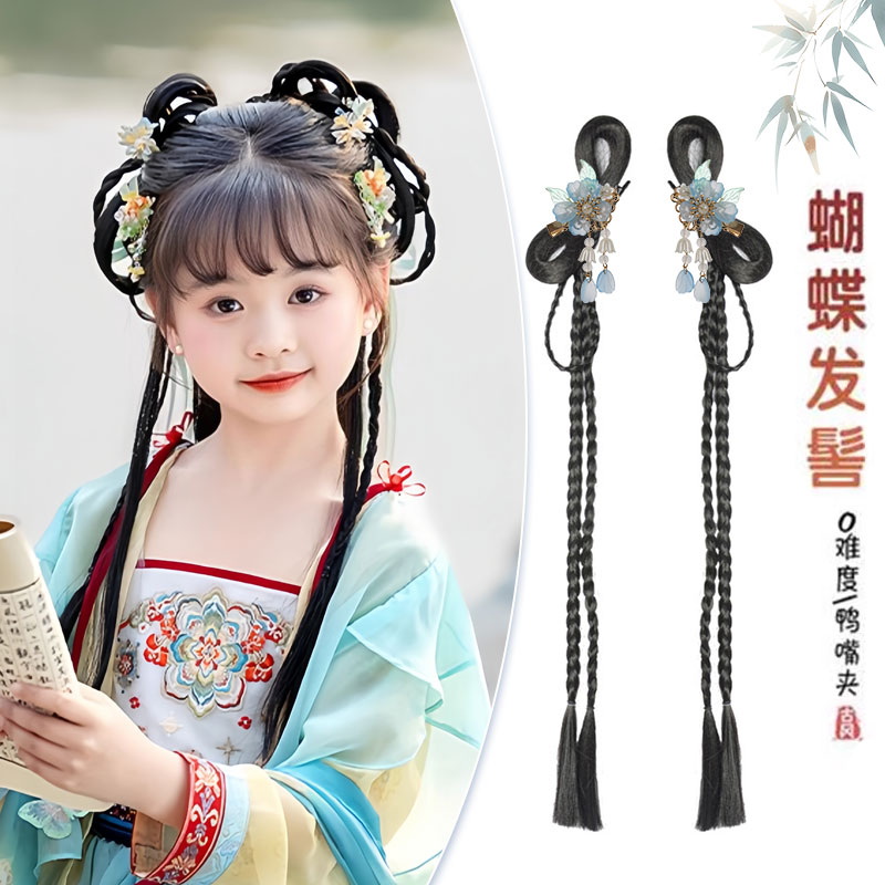 儿童古风假发女童汉服头饰