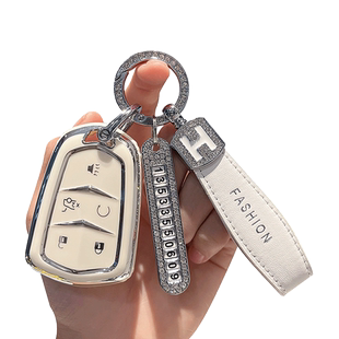 适用凯迪拉克钥匙套XT5/6/ATSL/XT4/XTS/CT6卡迪拉克车扣壳高档包