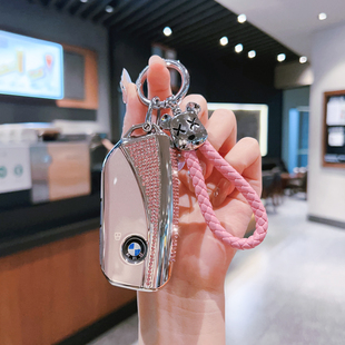 25新款宝马5系7系X5X7X1X3升级侧钻钥匙壳高配钥匙套替换外壳改装