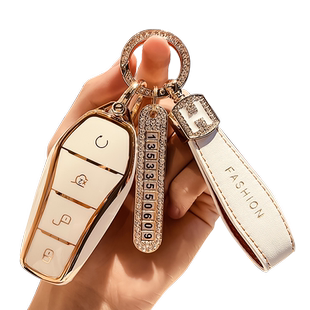 专用2022款比亚迪海豚钥匙套汉宋plus唐dmi秦pro元e2女车壳扣包mx